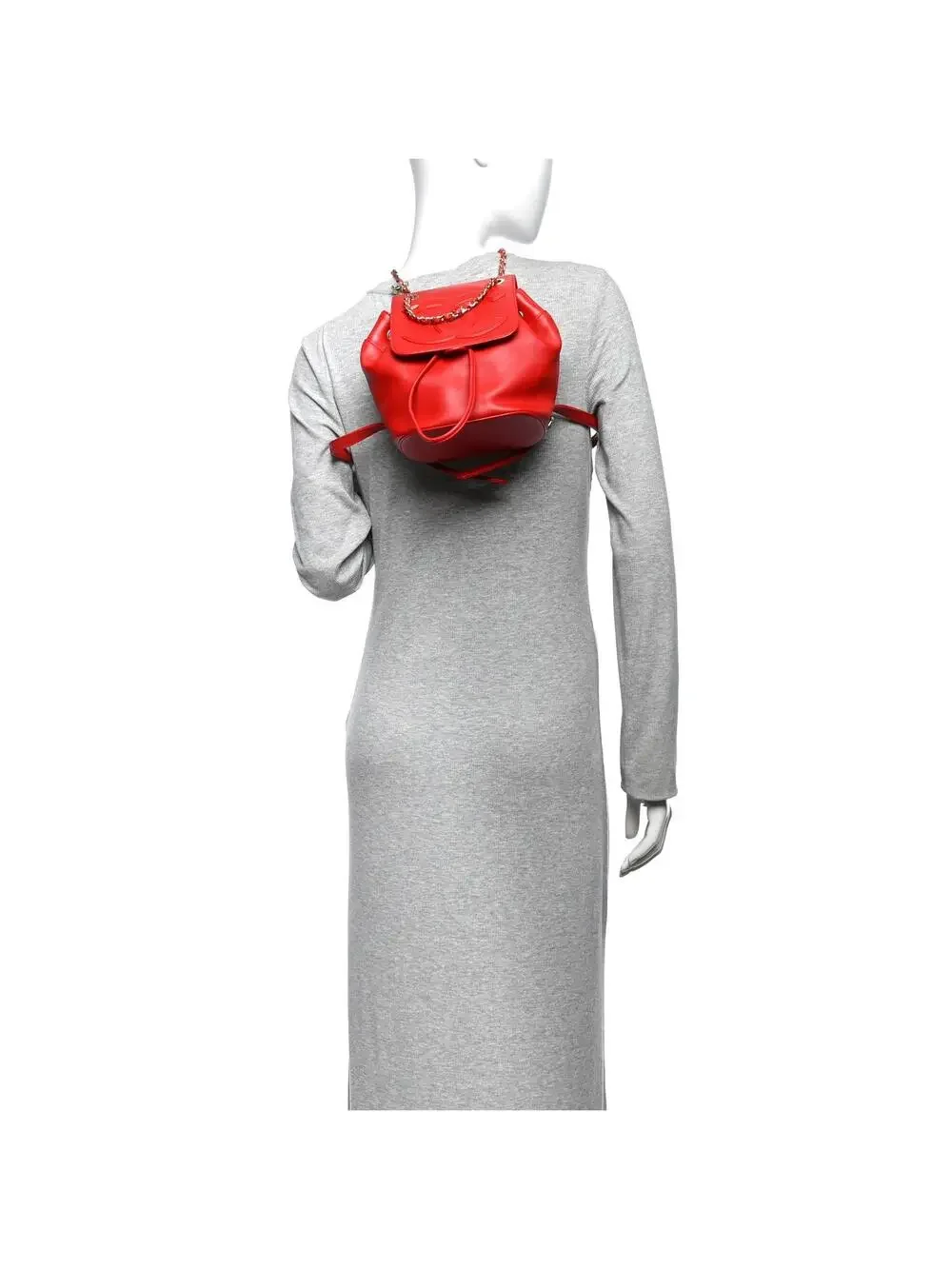 Chanel Lambskin Cc Mania Backpack Red #324088C18B